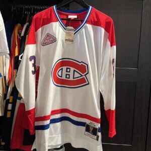 Patrick Roy White NHL Montreal Canadiens 1992 Blue Line Authentic Jersey